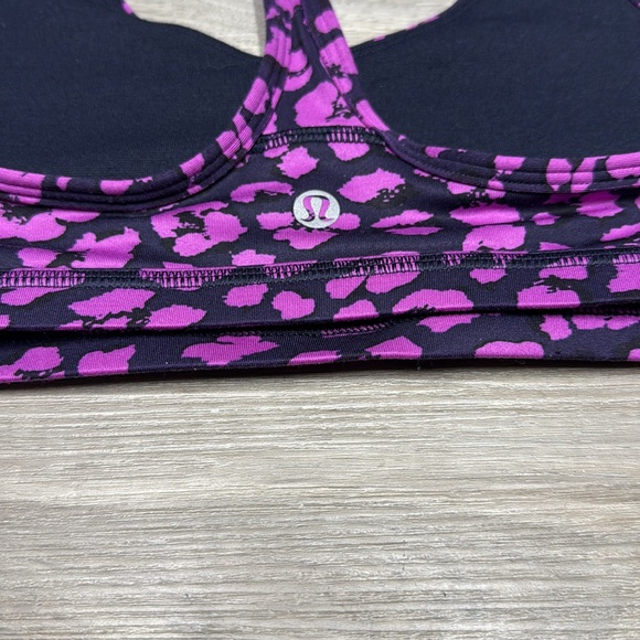 Lululemon Purple Leopard Print Sports Bra size 6 - Picture 5 of 6